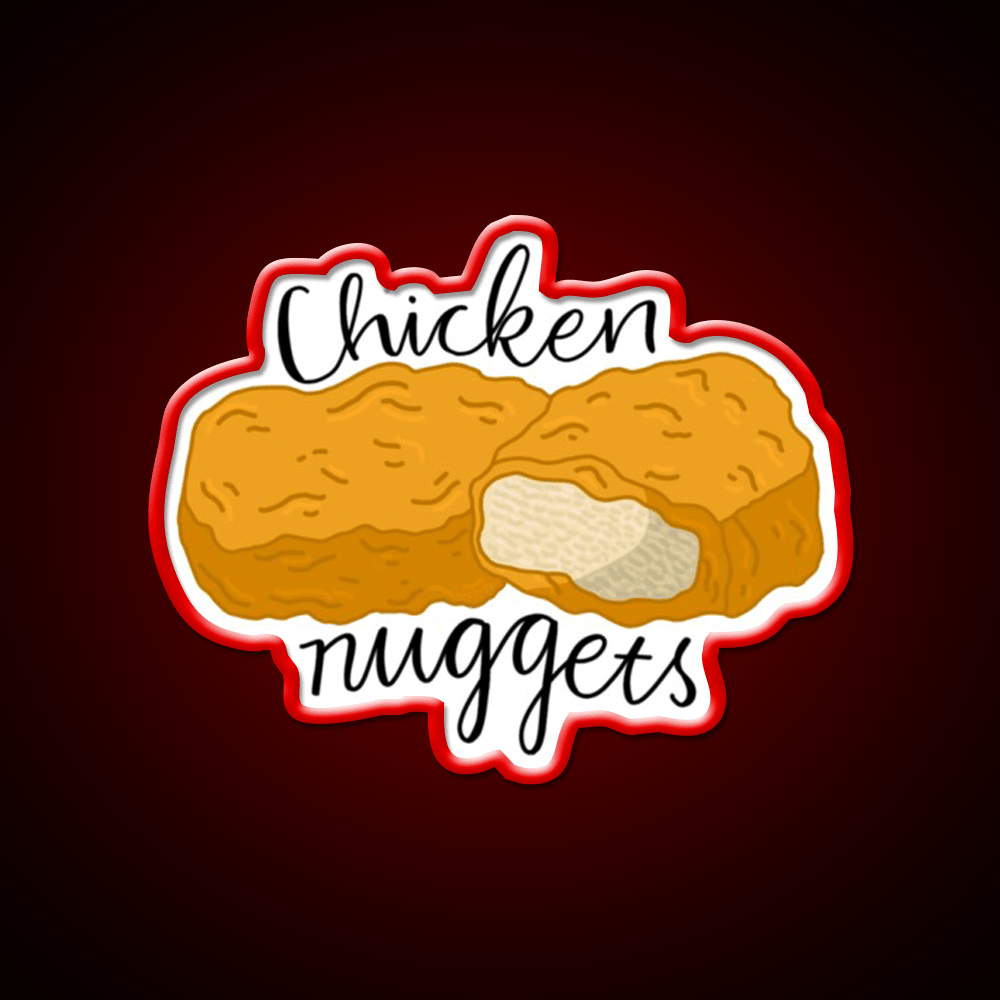 Chicken Nuggets Fast Food Led Neon Sign For Burger Place Wall Art Rgb Color - Shineneon