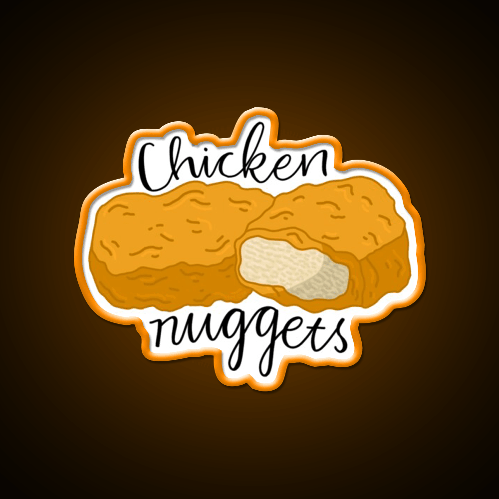 Chicken Nuggets Fast Food Led Neon Sign For Burger Place Wall Art Rgb Color - Shineneon