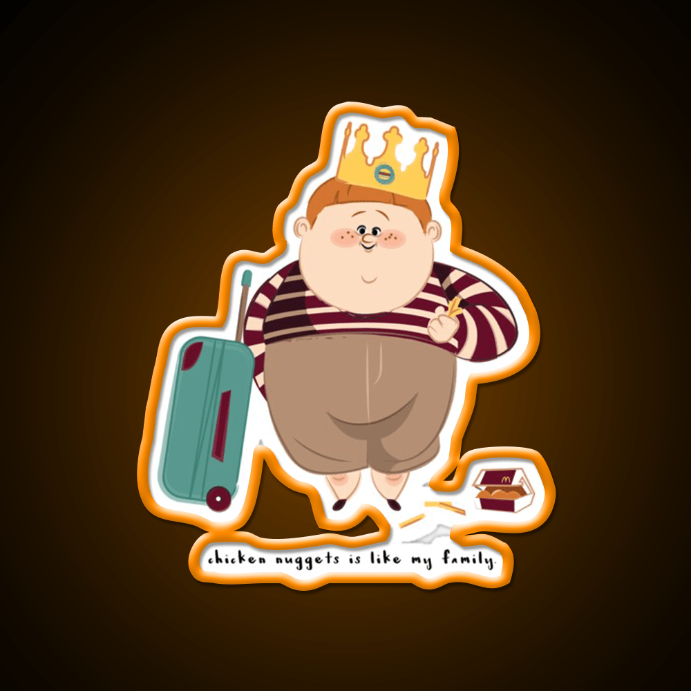 Chicken Nuggets Is Like My Family Fast Food Led Neon Sign For Burger Place Rgb Color - Shineneon