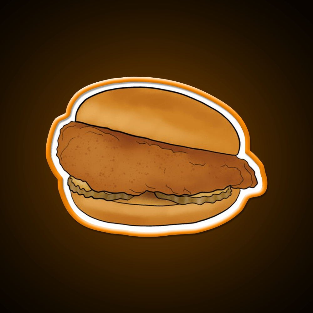 Chicken Sandwich Fast Food Led Neon Sign For Burger Place Rgb Color - Shineneon