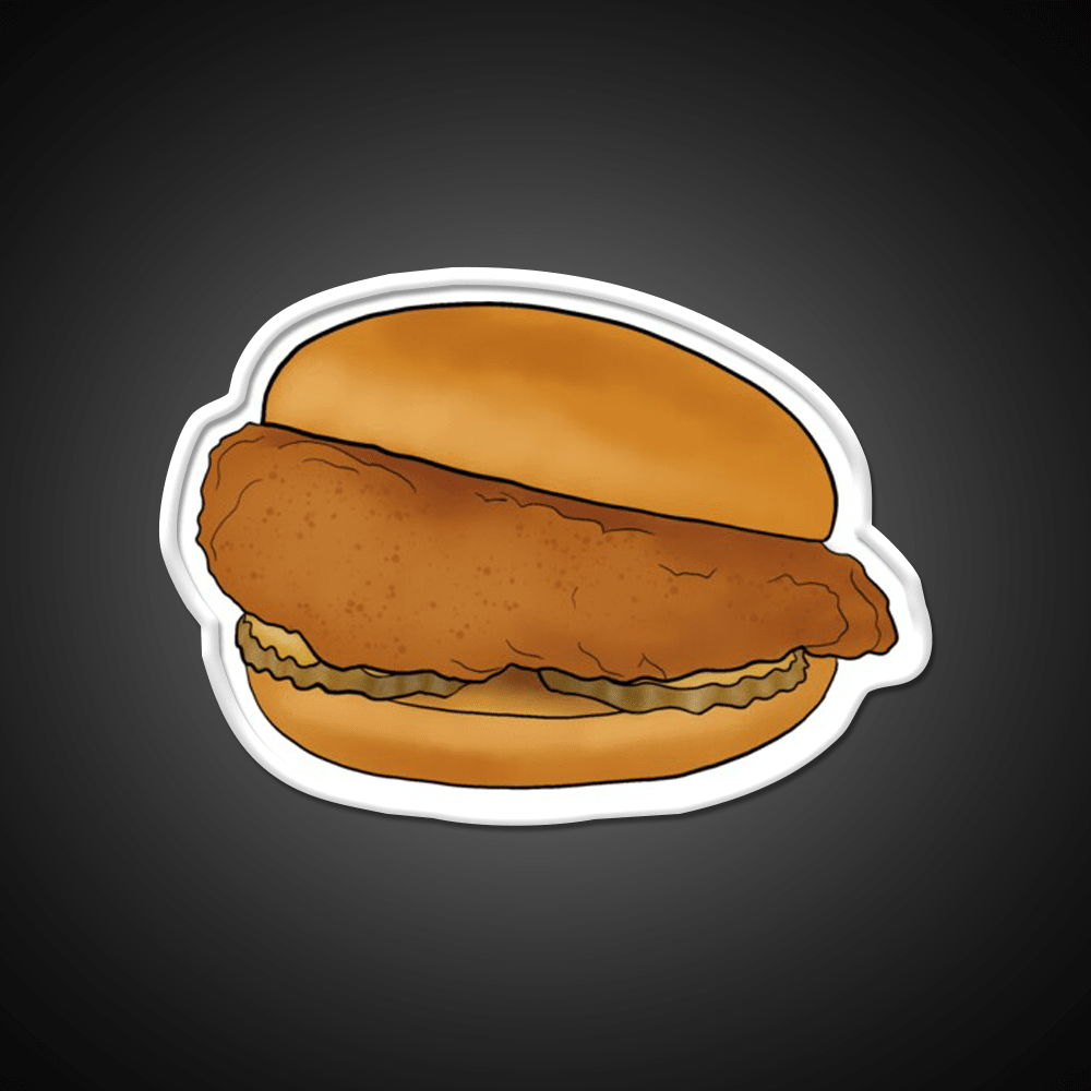Chicken Sandwich Fast Food Led Neon Sign For Burger Place Rgb Color - Shineneon