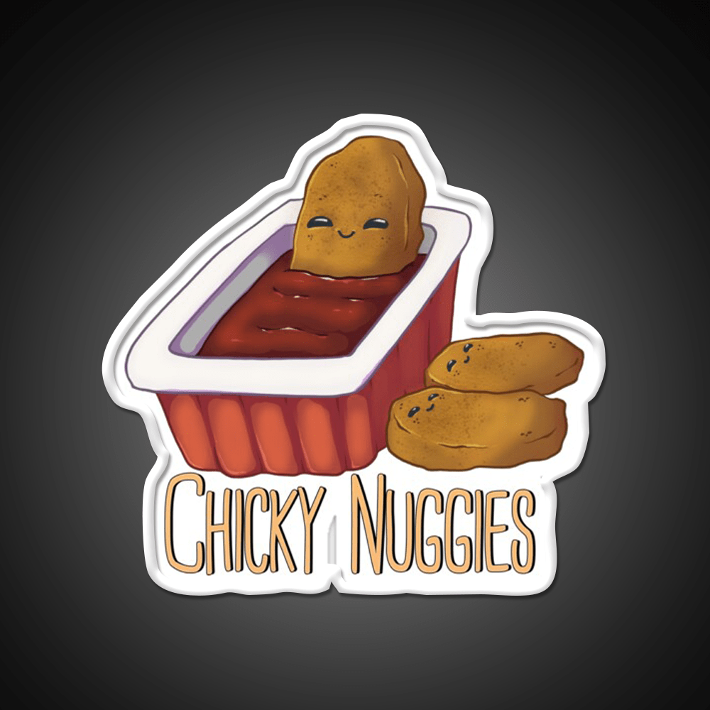 Chicky Nuggies Fast Food Led Neon Sign For Burger Place Rgb Color - Shineneon