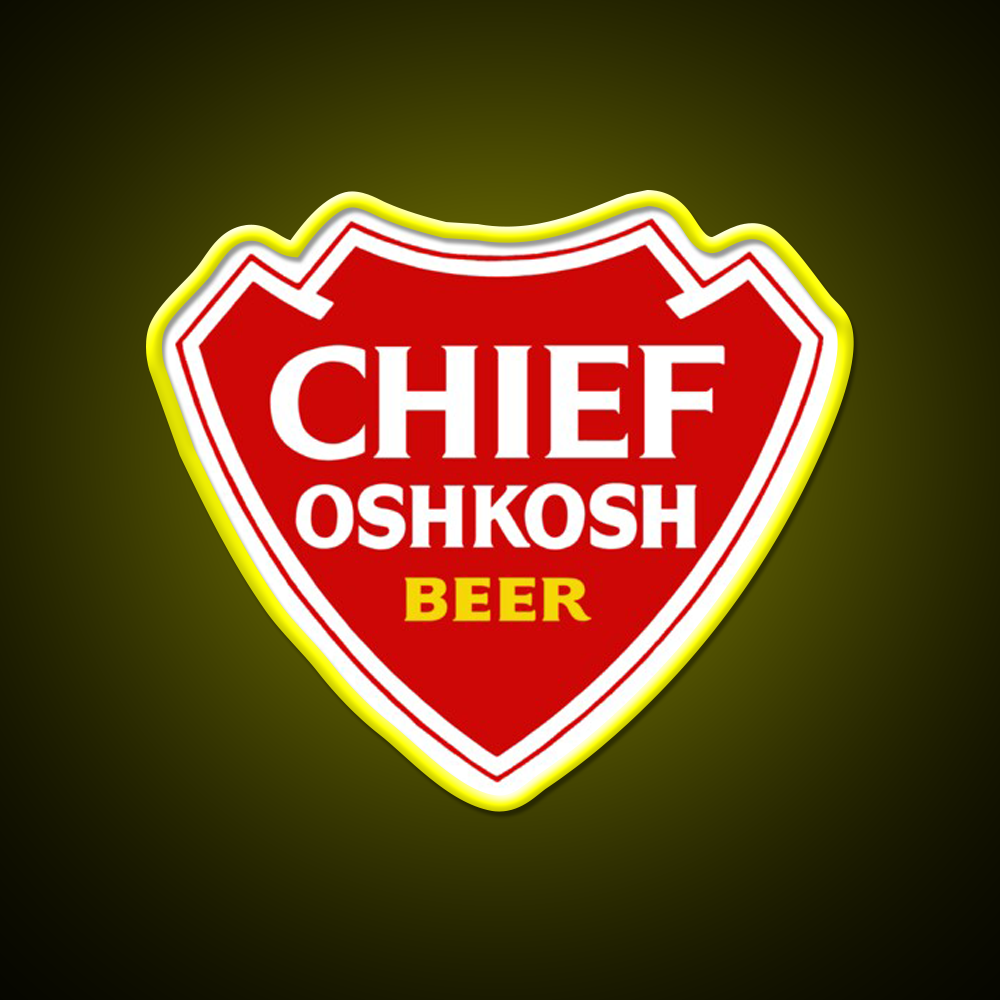 Chief Oshkosh 1970S Arrowhead Design Beer Bar Decor Led Neon Sign Rgb Color - LED neon sign view 7