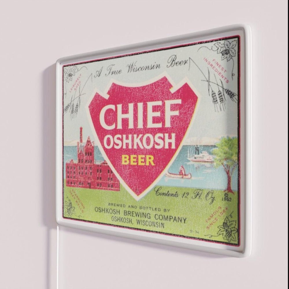 Chief Oshkosh Beer Defunct Wisconsin Breweriana Led Neon Sign - Shineneon