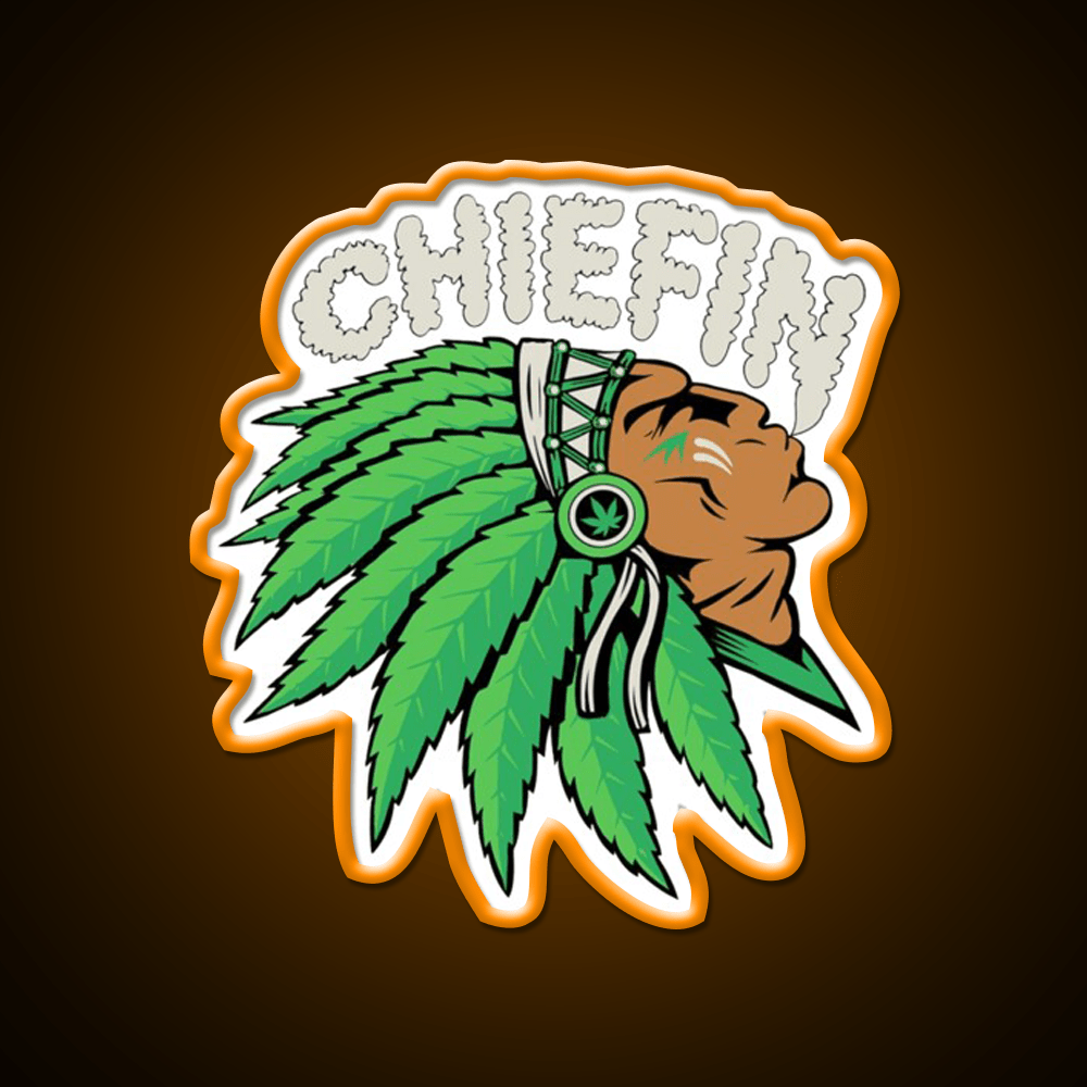 Chiefin Hemp Inspired Green Leaf Led Neon Sign 420 Neon Decor Rgb Color - Shineneon