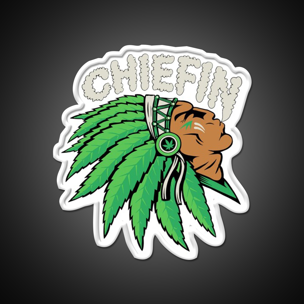 Chiefin Hemp Inspired Green Leaf Led Neon Sign 420 Neon Decor Rgb Color - LED neon sign view 11