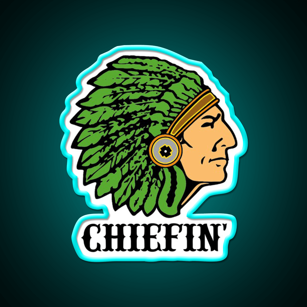 Chiefin Hemp Inspired Green Leaf Led Neon Sign Rgb Color - Shineneon