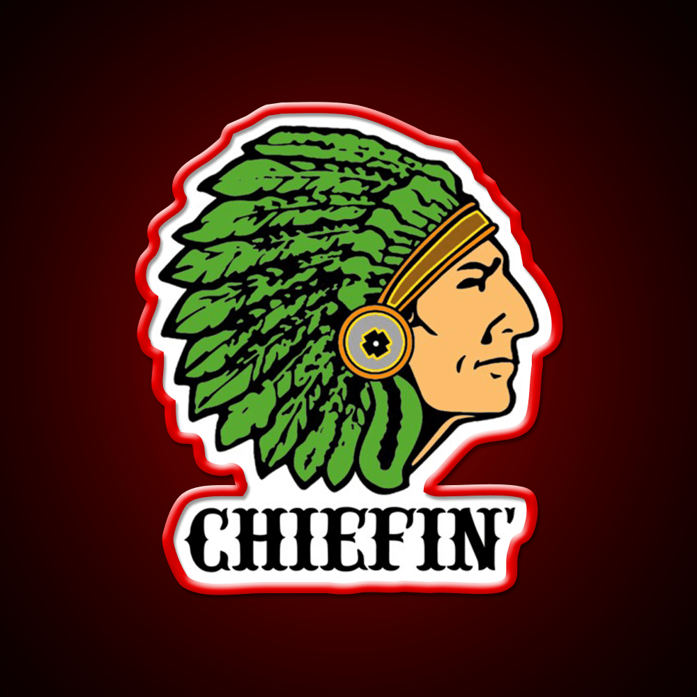 Chiefin Hemp Inspired Green Leaf Led Neon Sign Rgb Color - Shineneon