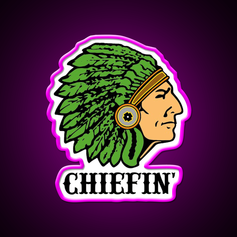 Chiefin Hemp Inspired Green Leaf Led Neon Sign Rgb Color - Shineneon
