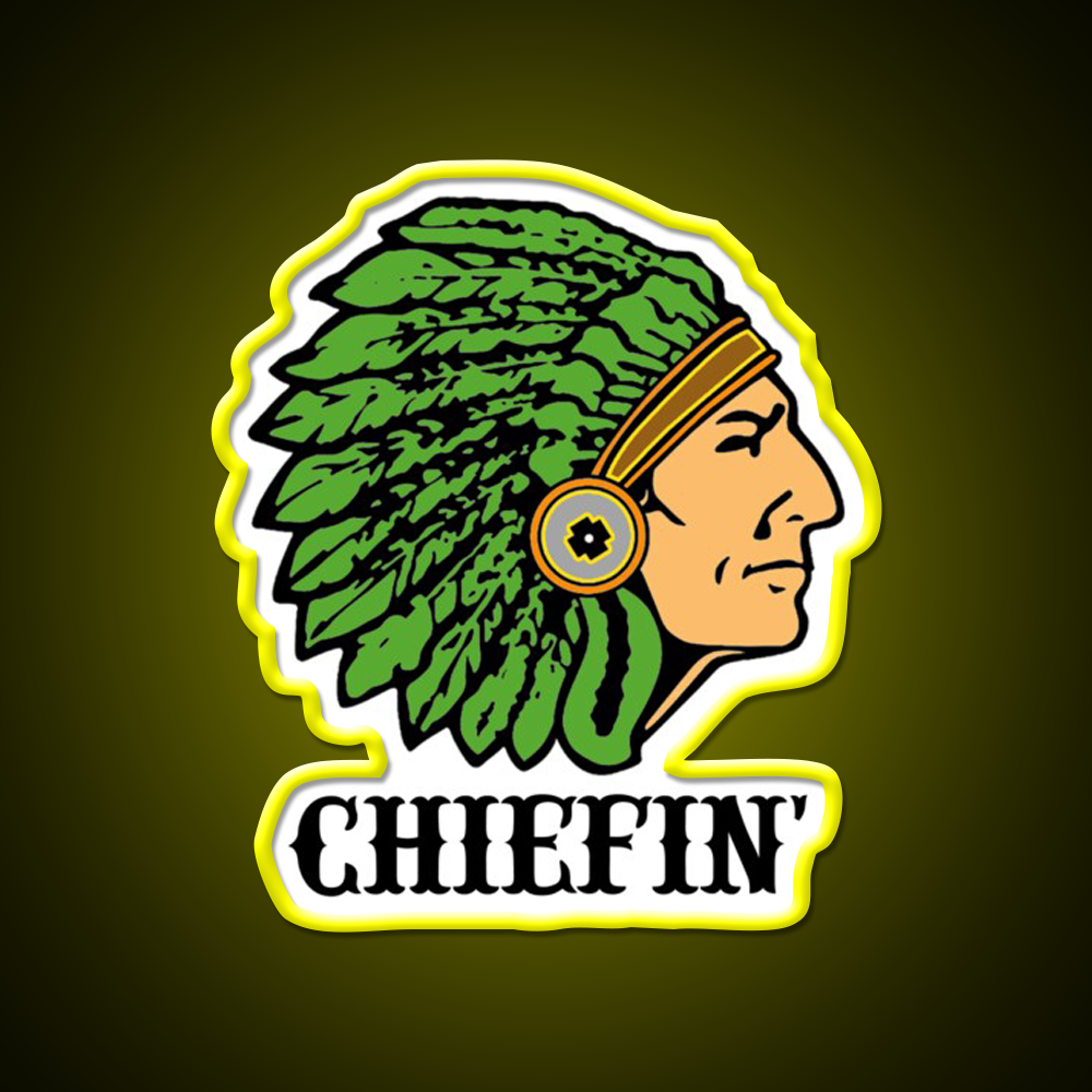 Chiefin Hemp Inspired Green Leaf Led Neon Sign Rgb Color - LED neon sign view 7