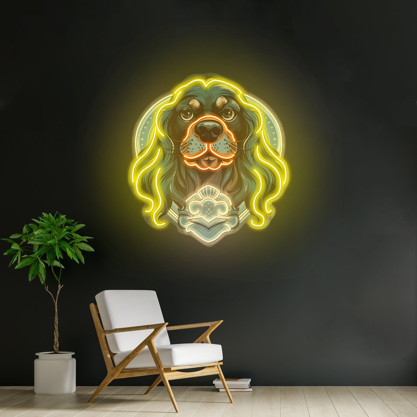 Chihuahua Pop Artwork Business Neon Sign