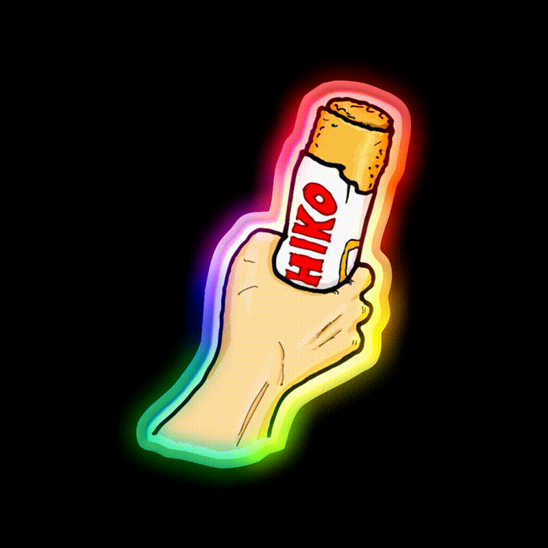Chiko Roll Snack Food Led Neon Sign Rgb Color - LED neon sign close-up detail