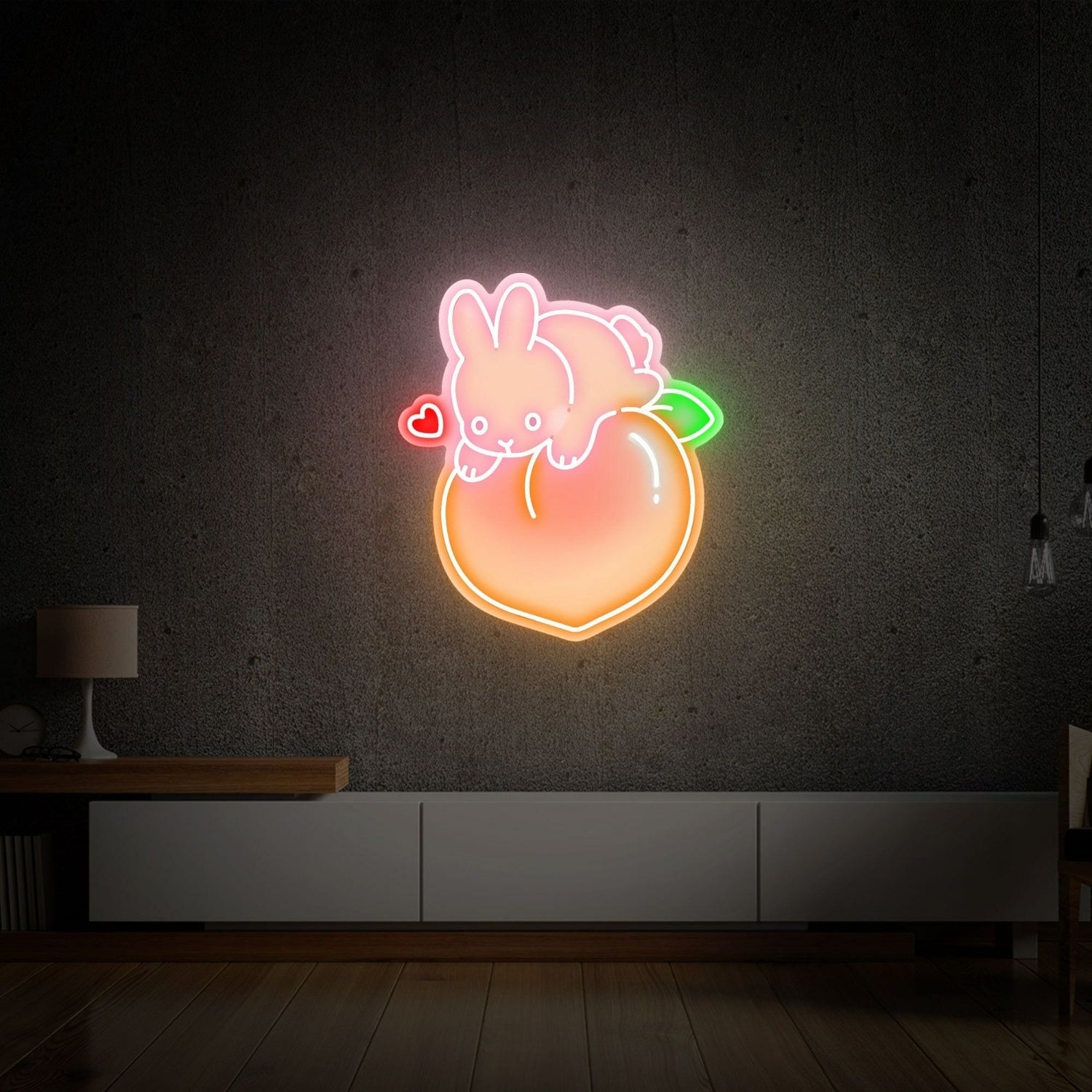 Childrens Bedroom And Playtime Peach Led Uv Led Neon Sign - Shineneon
