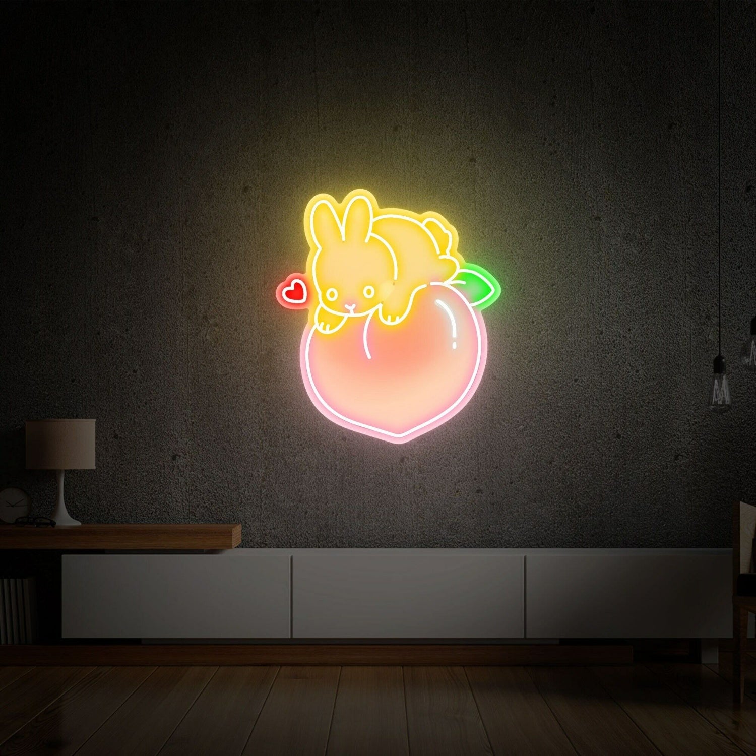 Childrens Bedroom And Playtime Peach Led Uv Led Neon Sign - Shineneon