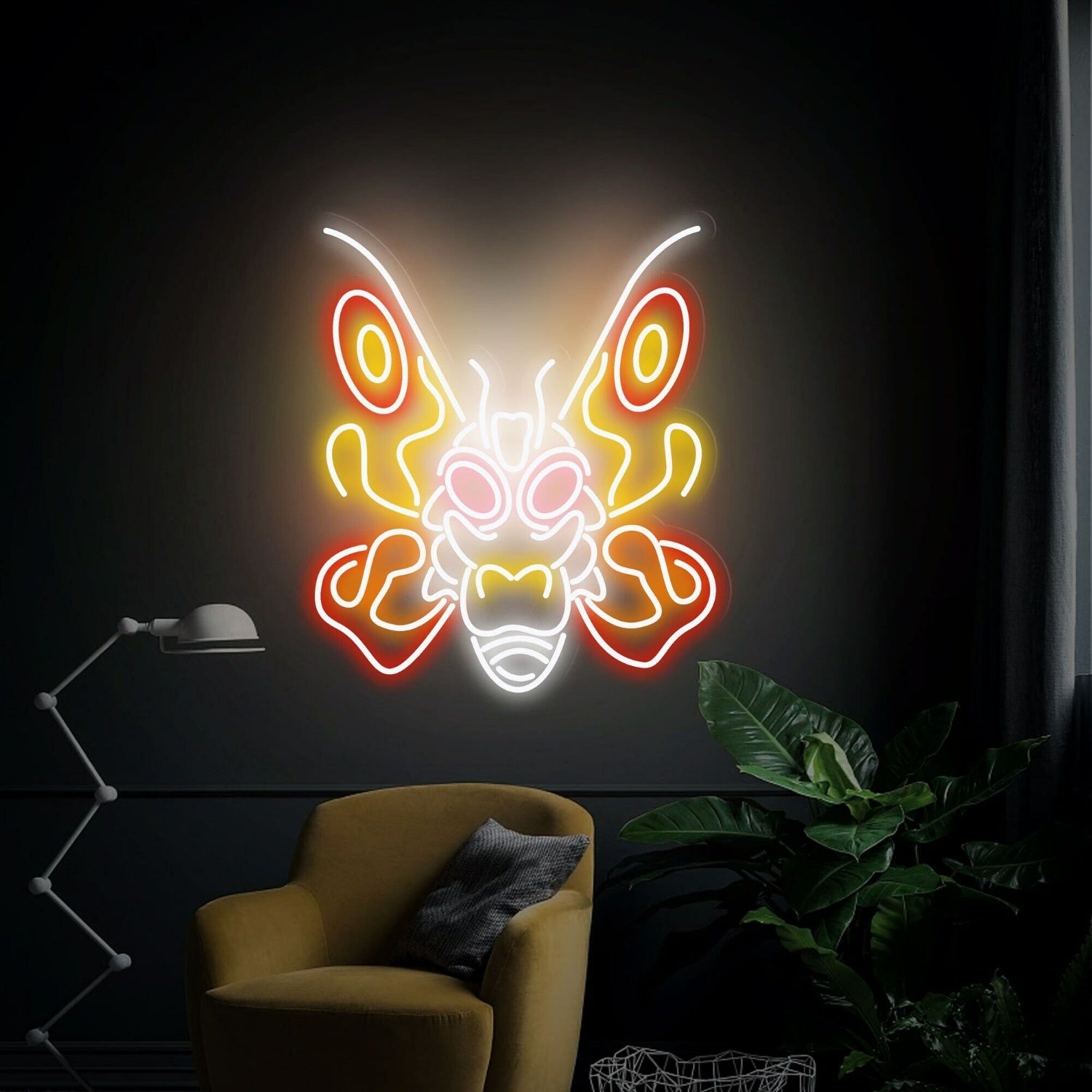 Childs Room Play Area Mothra Led Neon Sign Wall Decor - Shineneon