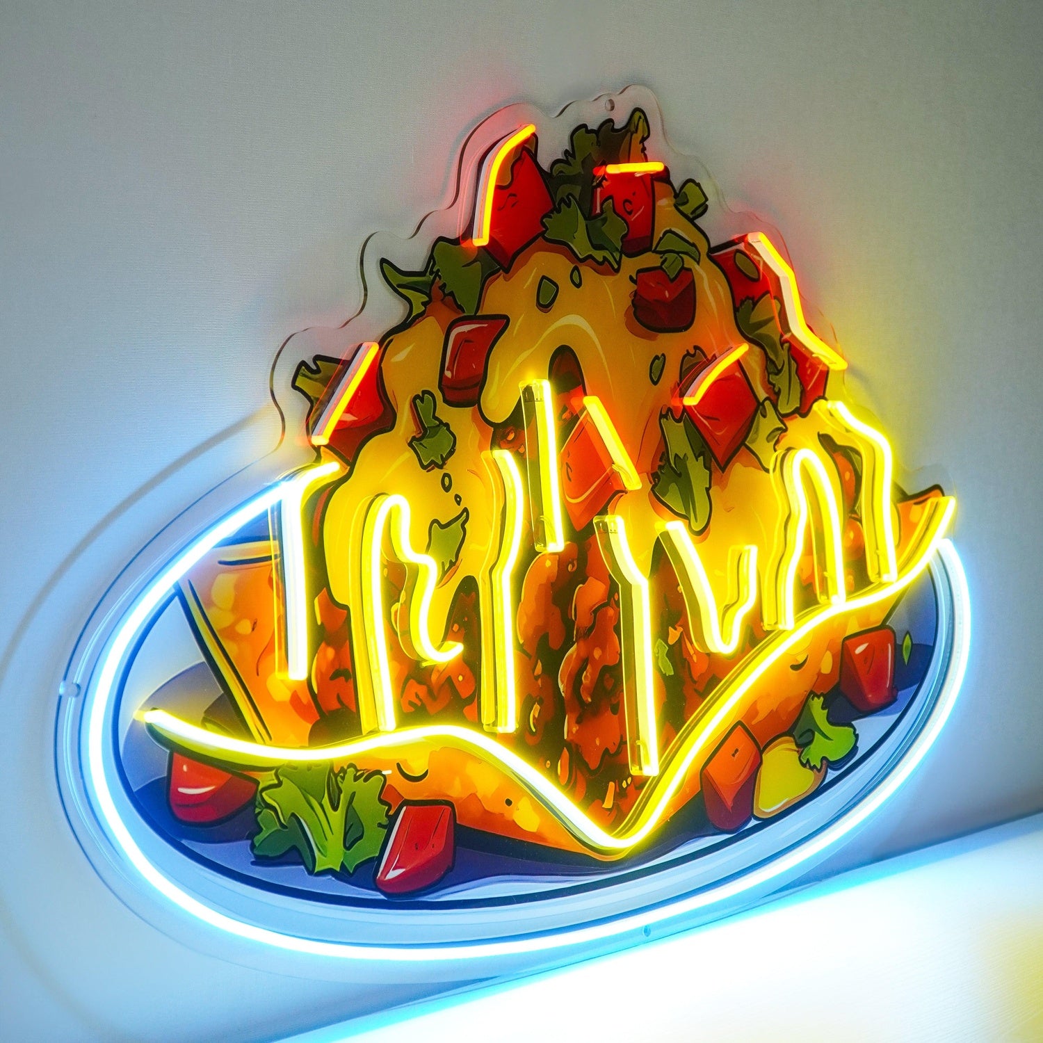 Chili Cheese Nachos Vibrant Uv Printed Led Neon Sign Restaurant Home Decor | Shineneon