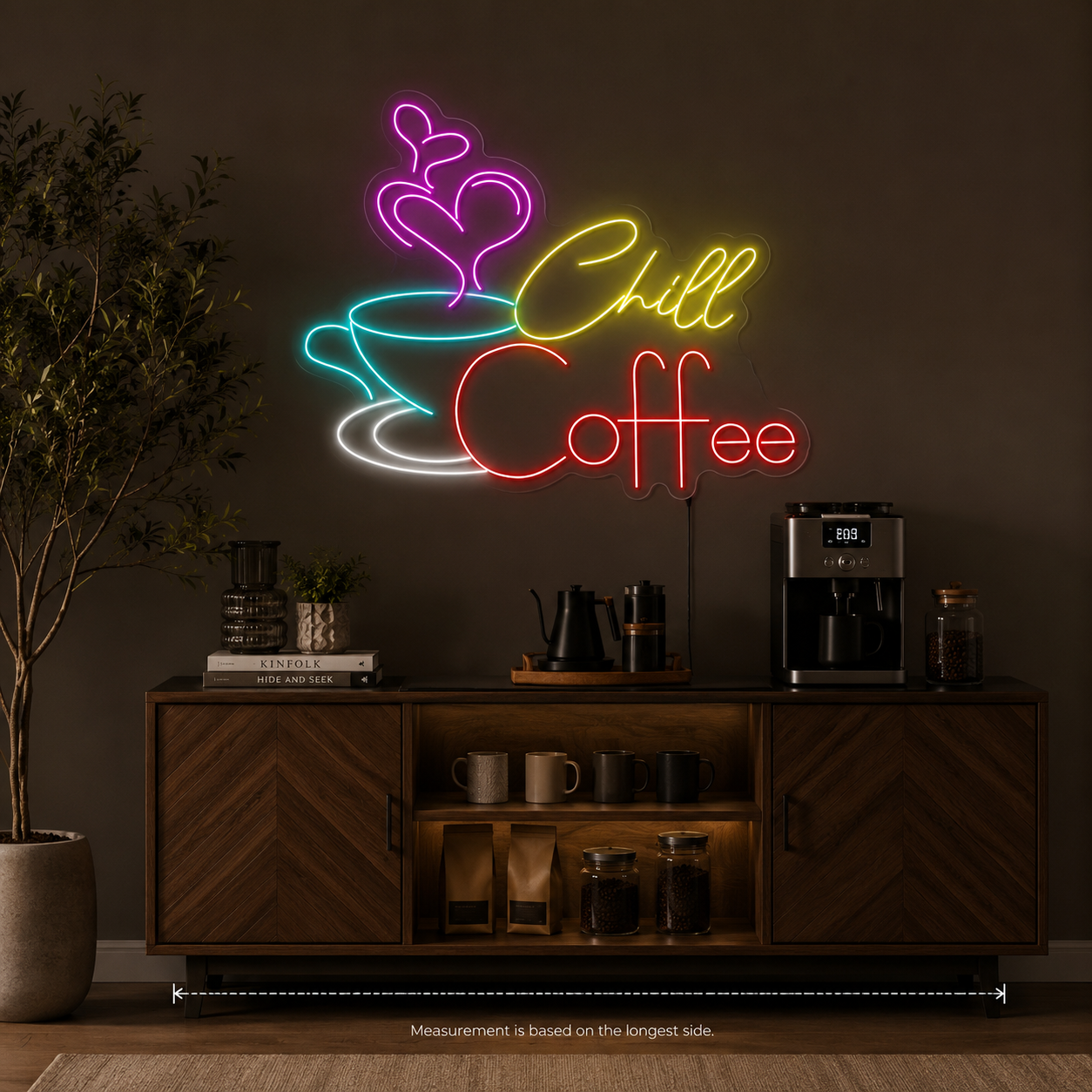 Chill Coffee LED Neon Sign - 04 Size Image