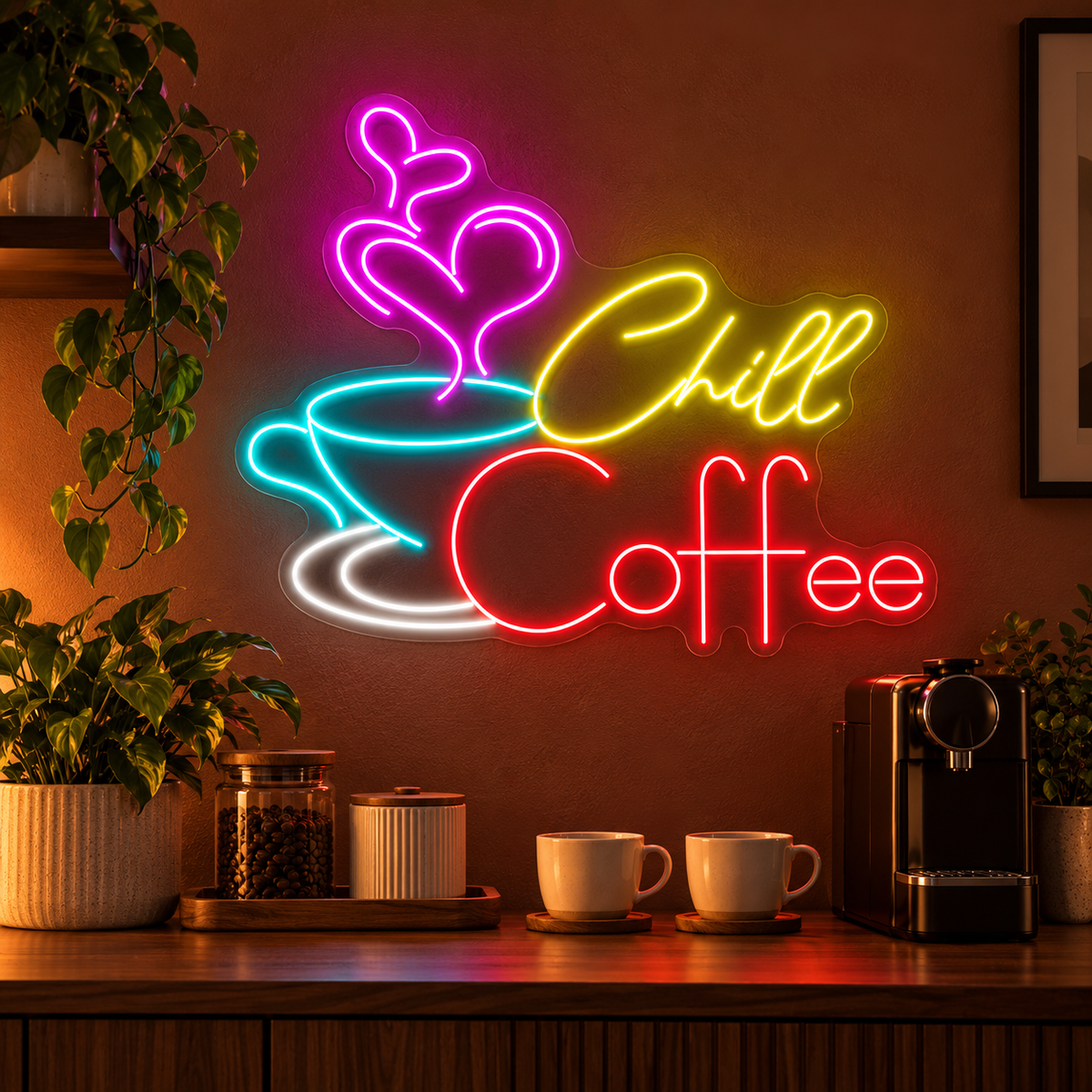 Chill Coffee LED Neon Sign