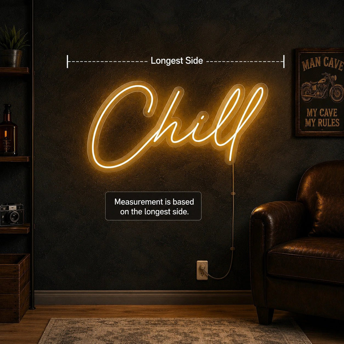 Chill Man Cave LED Neon Sign - Shineneon