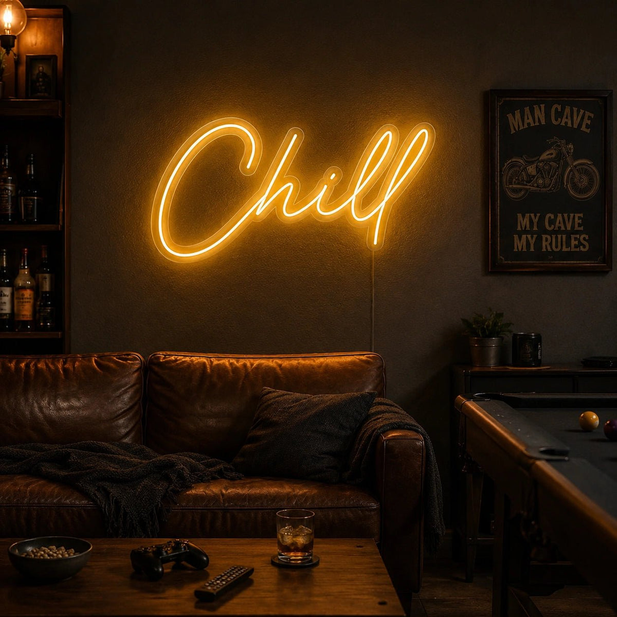 Chill Man Cave LED Neon Sign - Shineneon
