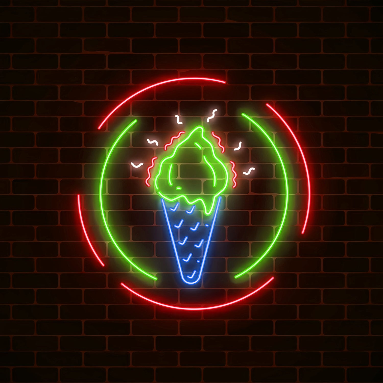 Chill Out Ice Cream Cone Neon Sign | Shineneon