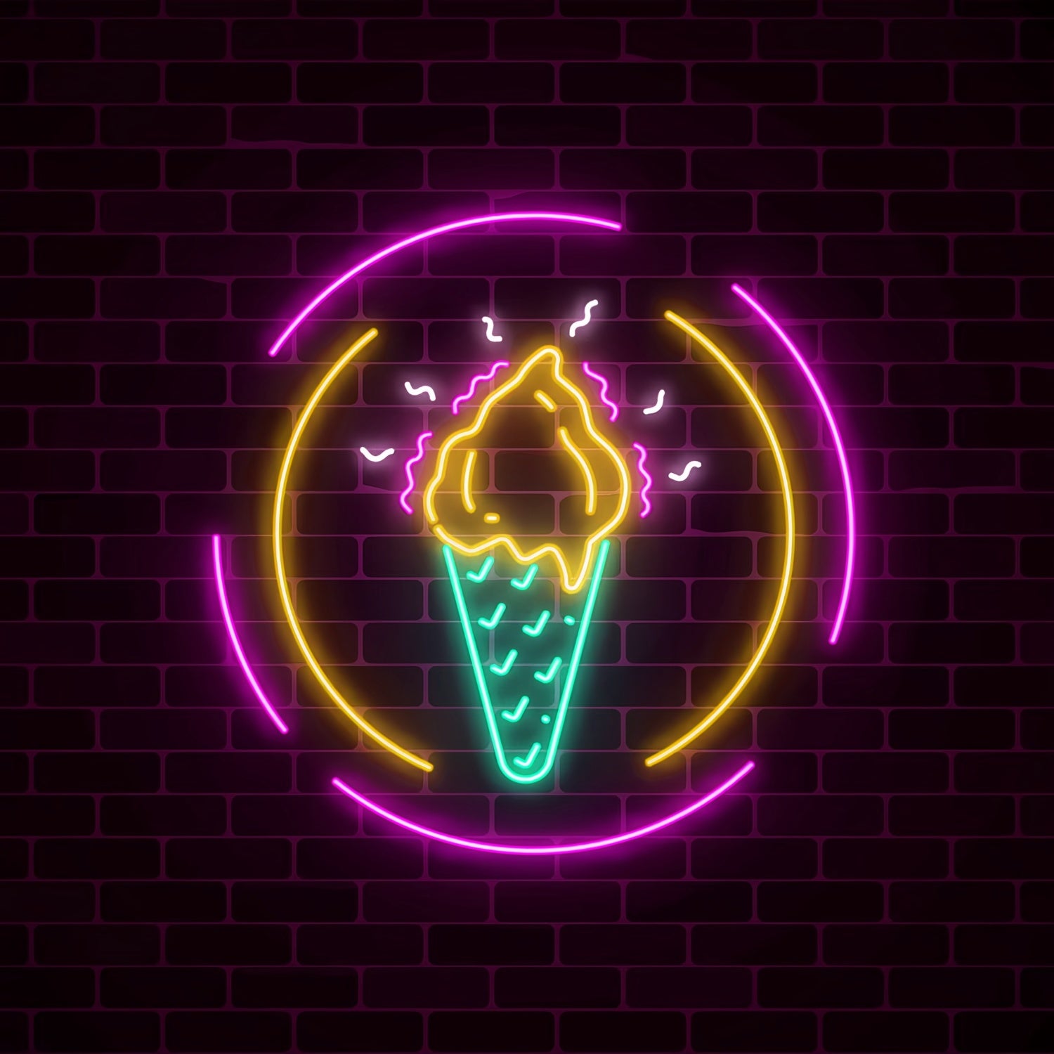 Chill Out Ice Cream Cone Neon Sign | Shineneon
