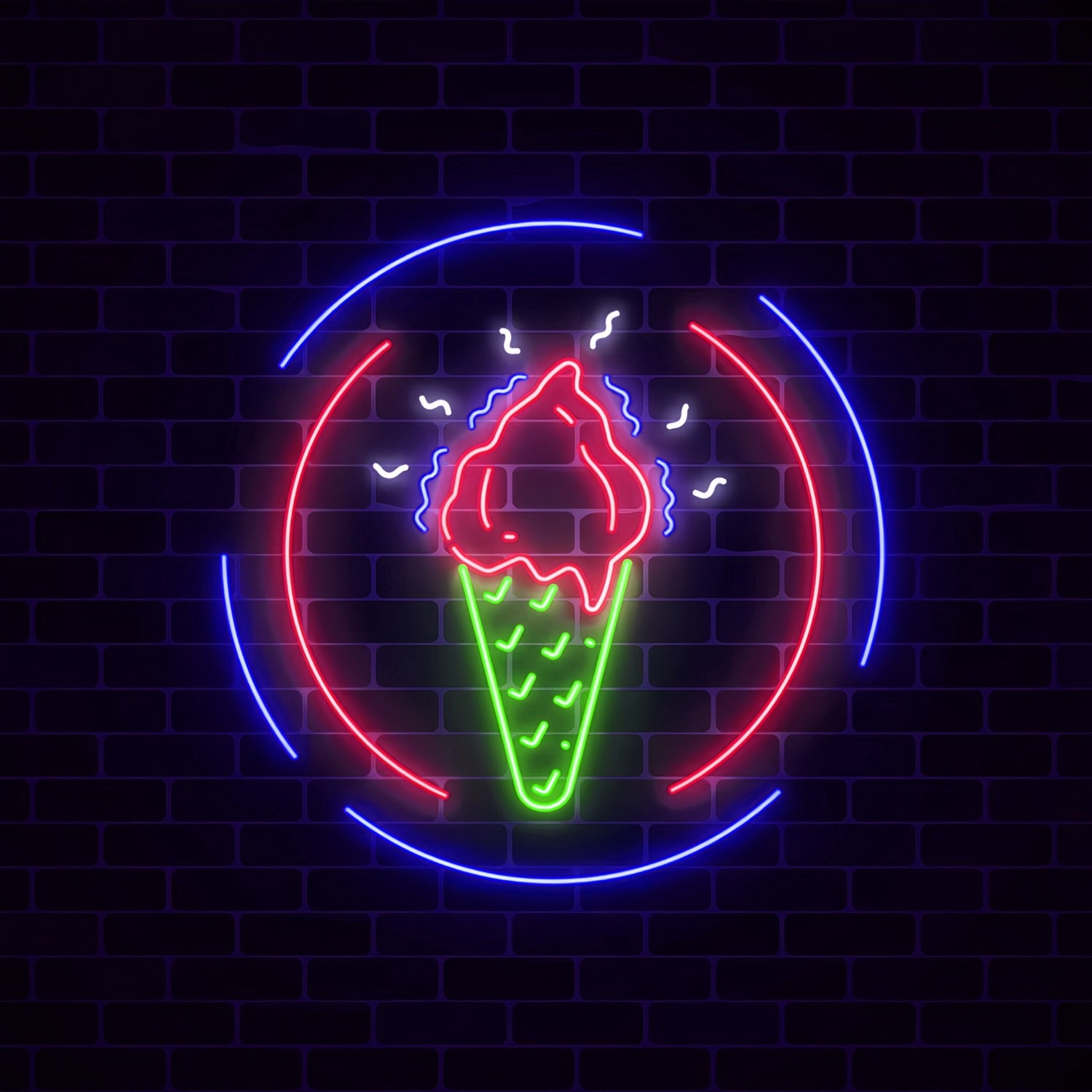 Chill Out Ice Cream Cone Neon Sign | Shineneon