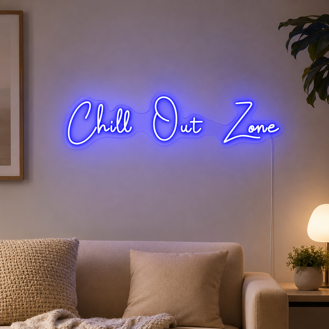 Chill Out Zone LED Neon Light Sign Vintage Style Neon Wall Decor LED Neon Sign main product image