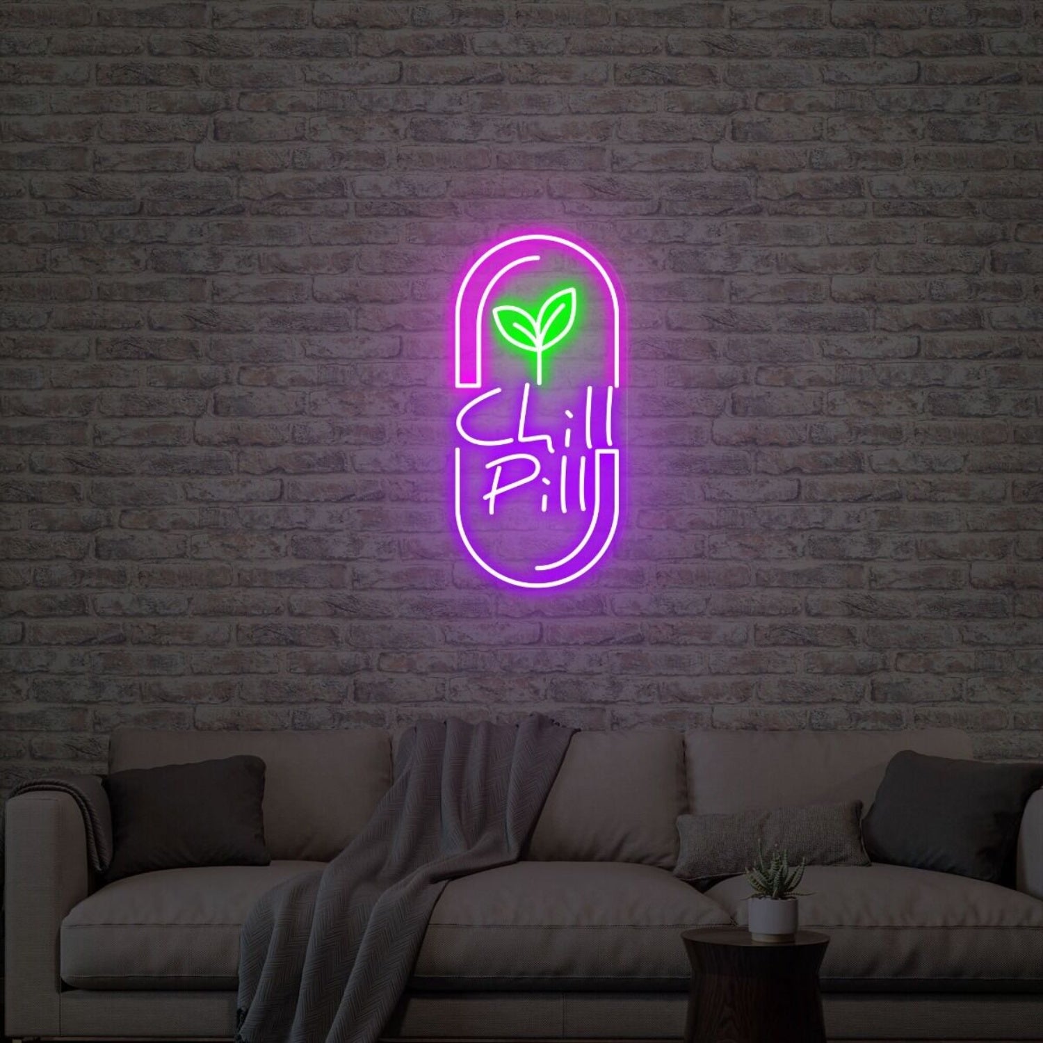 Chill Pill Acrylic Artwork Neon Sign For Office Bar | Shineneon