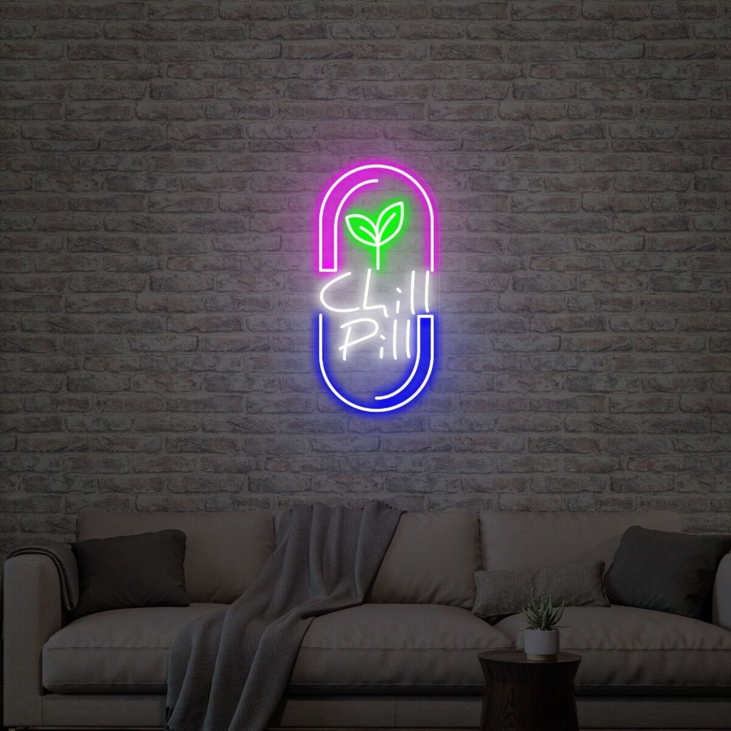 Chill Pill Acrylic Artwork Neon Sign For Office Bar | Shineneon