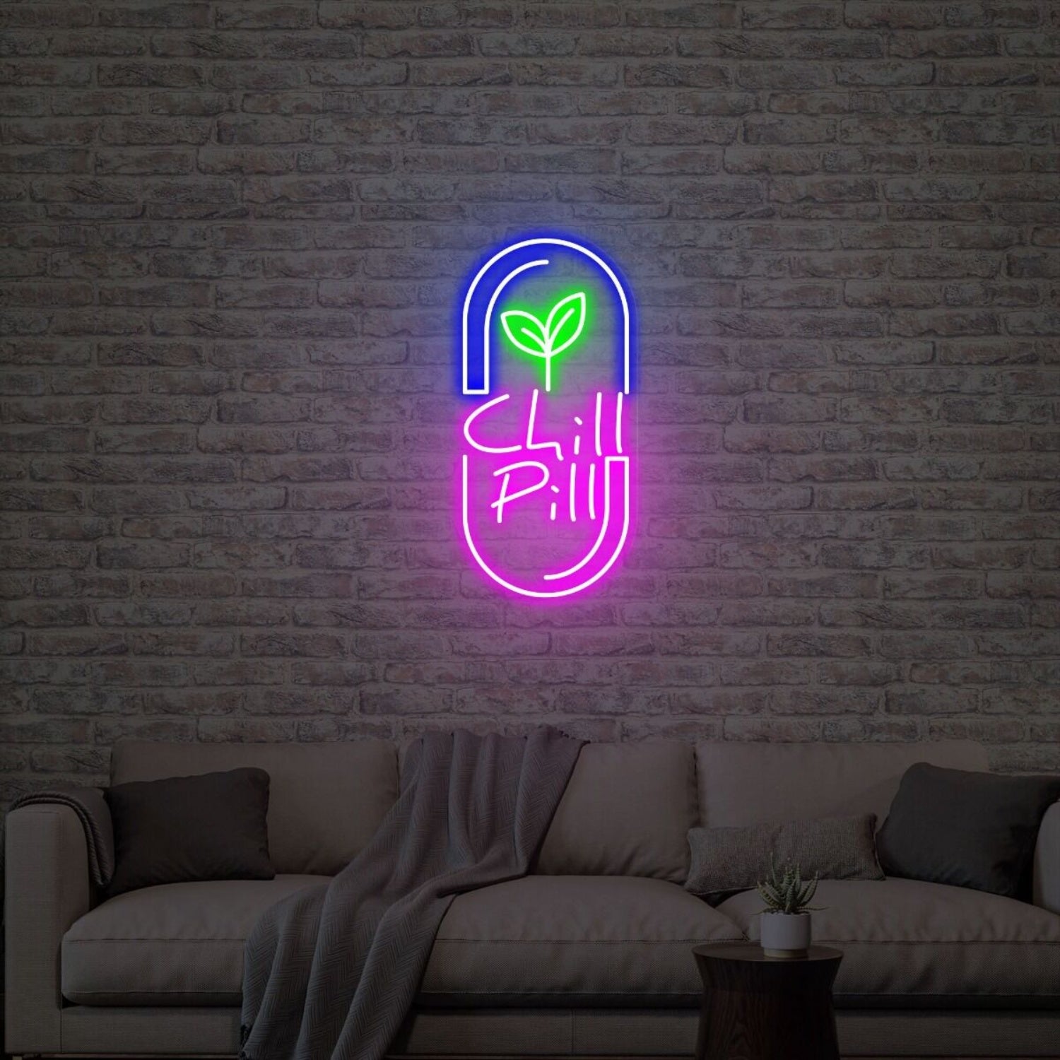 Chill Pill Acrylic Artwork Neon Sign For Office Bar | Shineneon