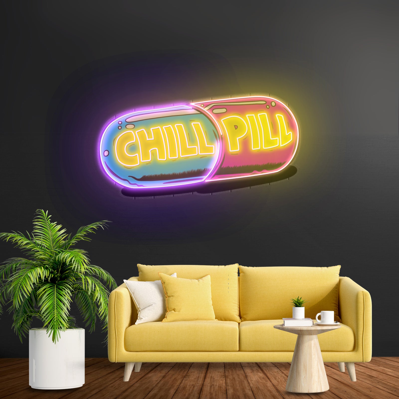 Chill Pill Led Neon Acrylic Artwork For Sale