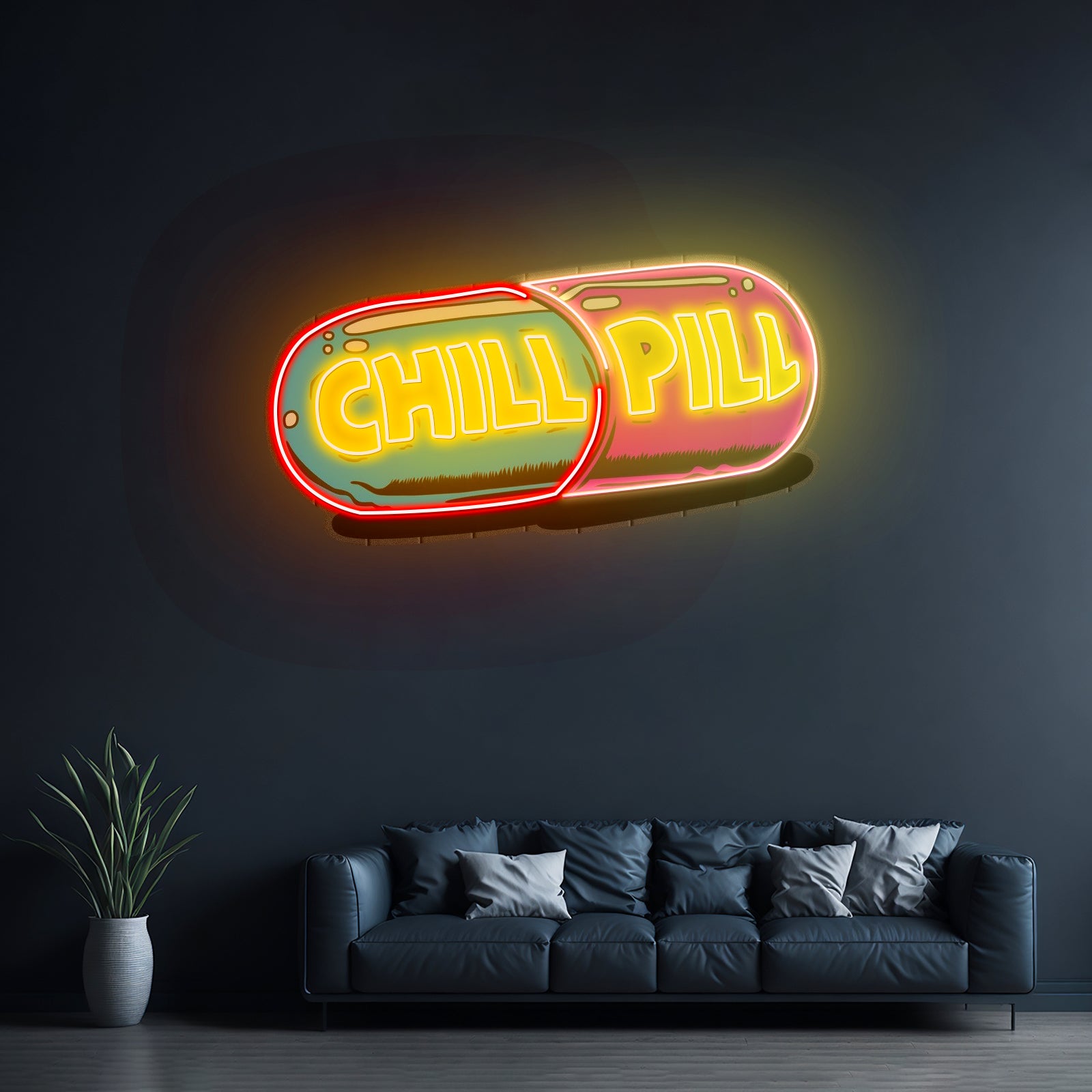 Chill Your Mind Christmas Neon Sign Artwork For Sale