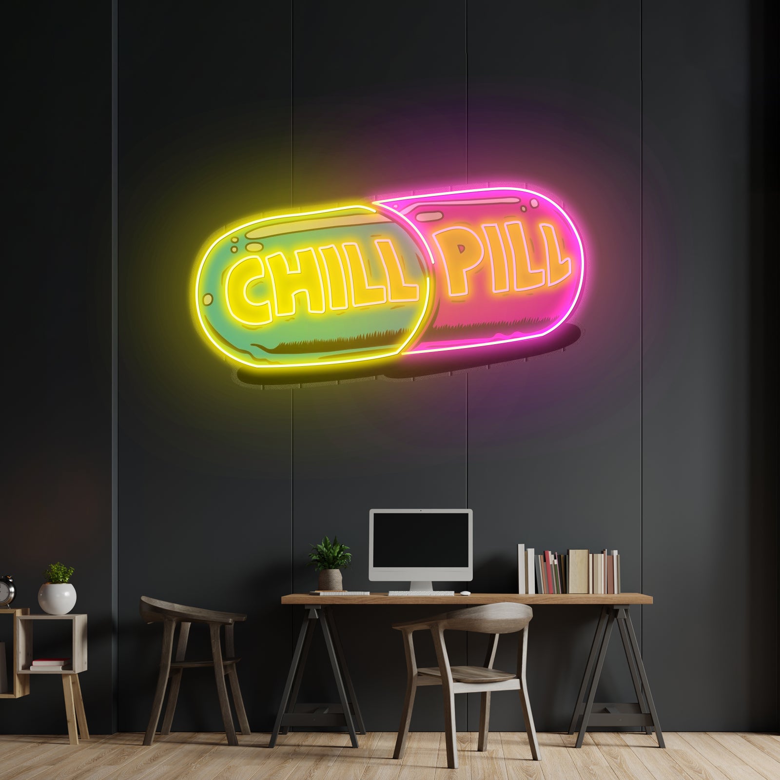 Chill Pill Led Neon Acrylic Artwork For Sale