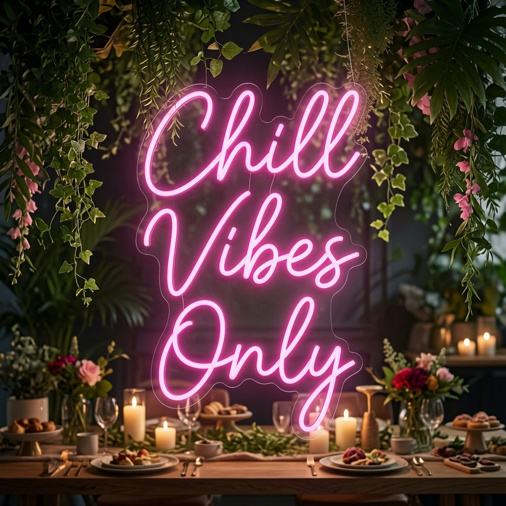 Chill Vibes Only LED Neon Sign - 02 High-Converting Product Image