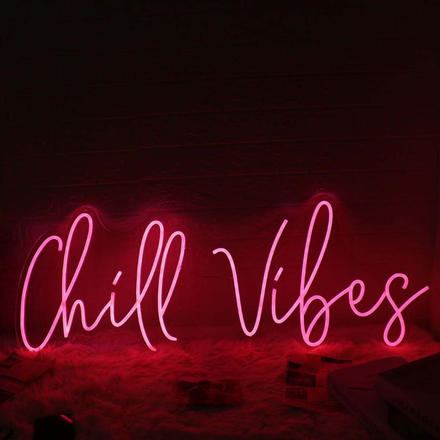 Chill Vibes Red Custom Led Neon Sign | Shineneon