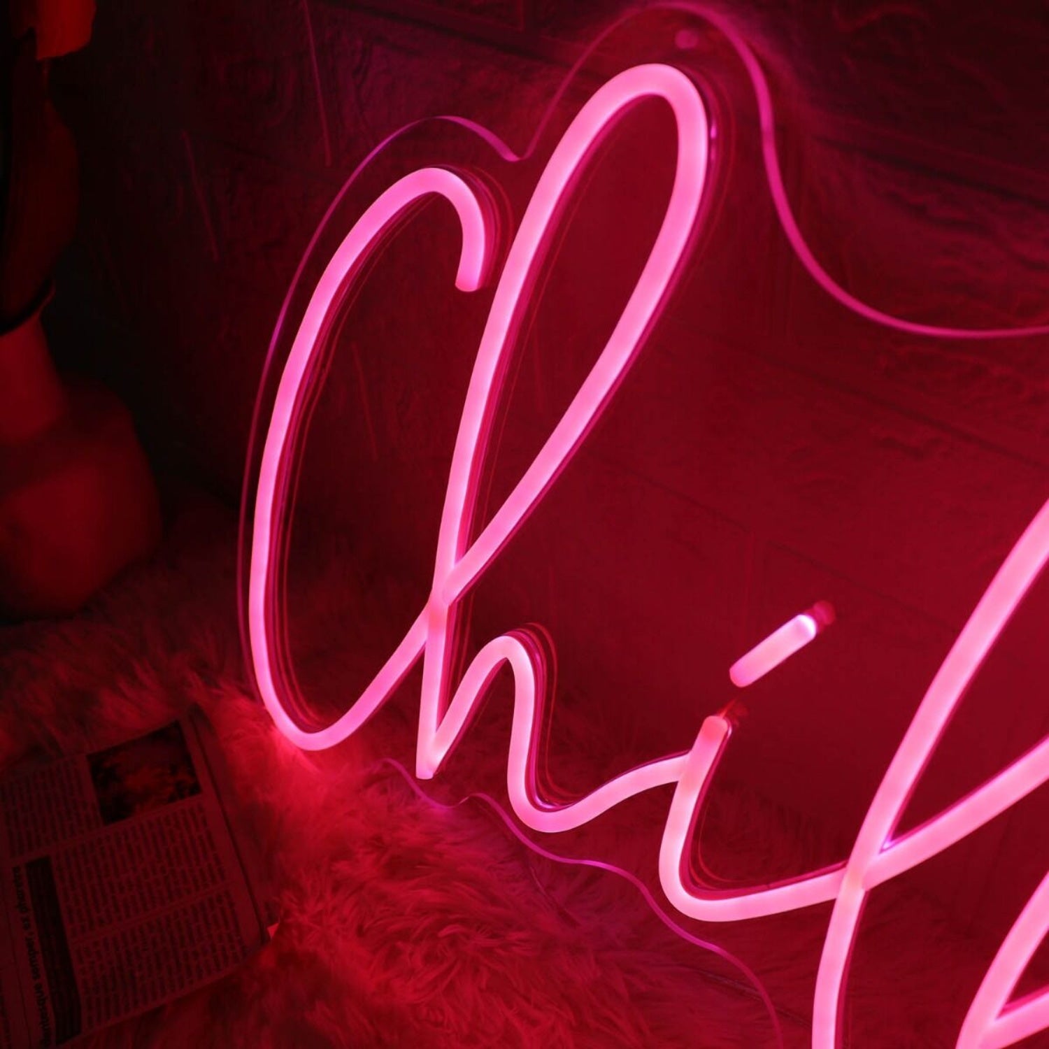 Chill Vibes Red Custom Led Neon Sign | Shineneon
