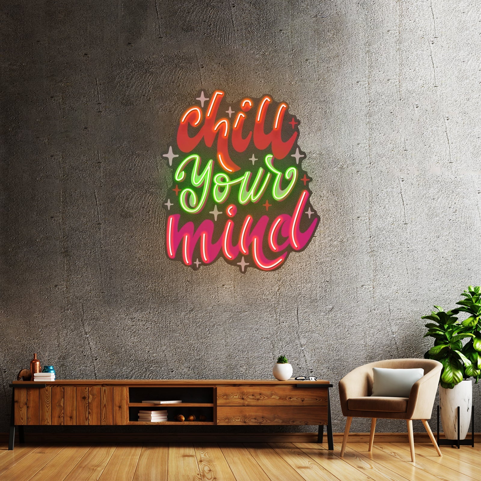 Chill Your Mind Christmas Neon Sign Artwork For Sale - Shineneon