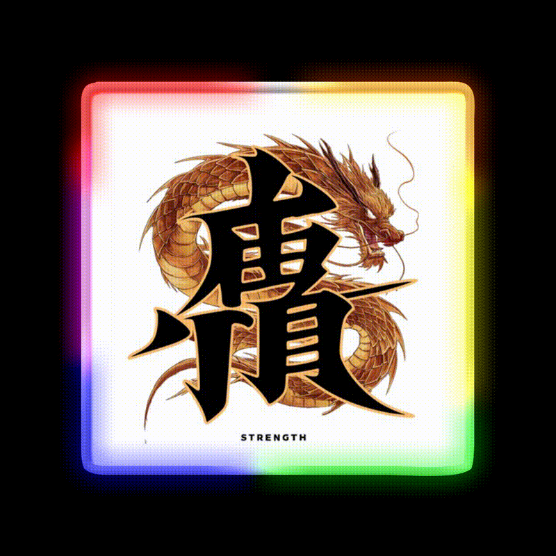 China Mandarin Symbol Asian Cultural Led Neon Sign Wall Decor Rgb Color