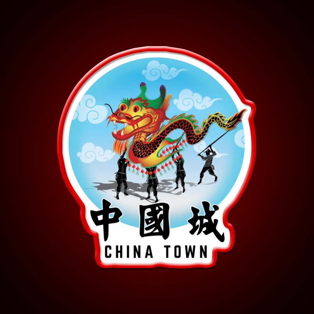 China Town Asian Cultural Led Neon Sign Wall Art Rgb Color - Shineneon