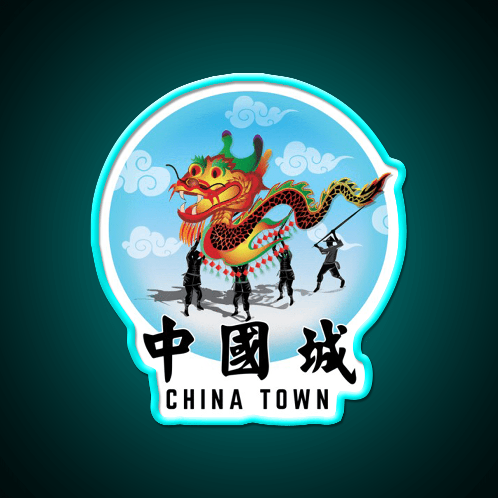 China Town Asian Cultural Led Neon Sign Wall Art Rgb Color - Shineneon