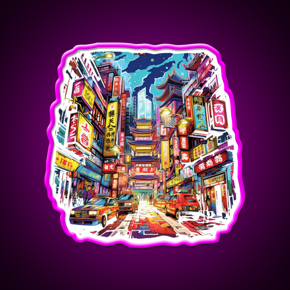 Chinatown Asian Cultural Led Neon Sign Bedroom Neon Sign Rgb Color