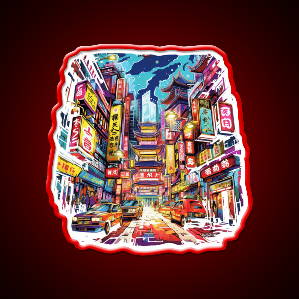 Chinatown Asian Cultural Led Neon Sign Bedroom Neon Sign Rgb Color