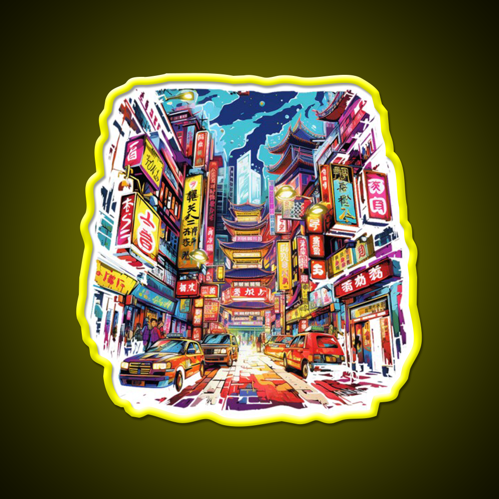 Chinatown Asian Cultural Led Neon Sign Bedroom Neon Sign Rgb Color