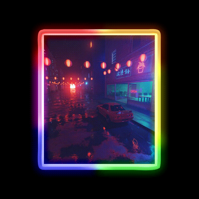 Chinatown Asian Cultural Led Neon Sign For Home Rgb Color - LED neon sign close-up detail