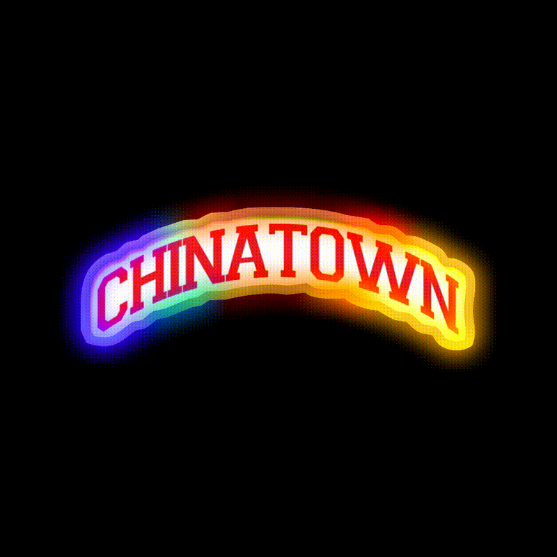 Chinatown Asian Cultural Led Neon Sign Living Room Art Rgb Color