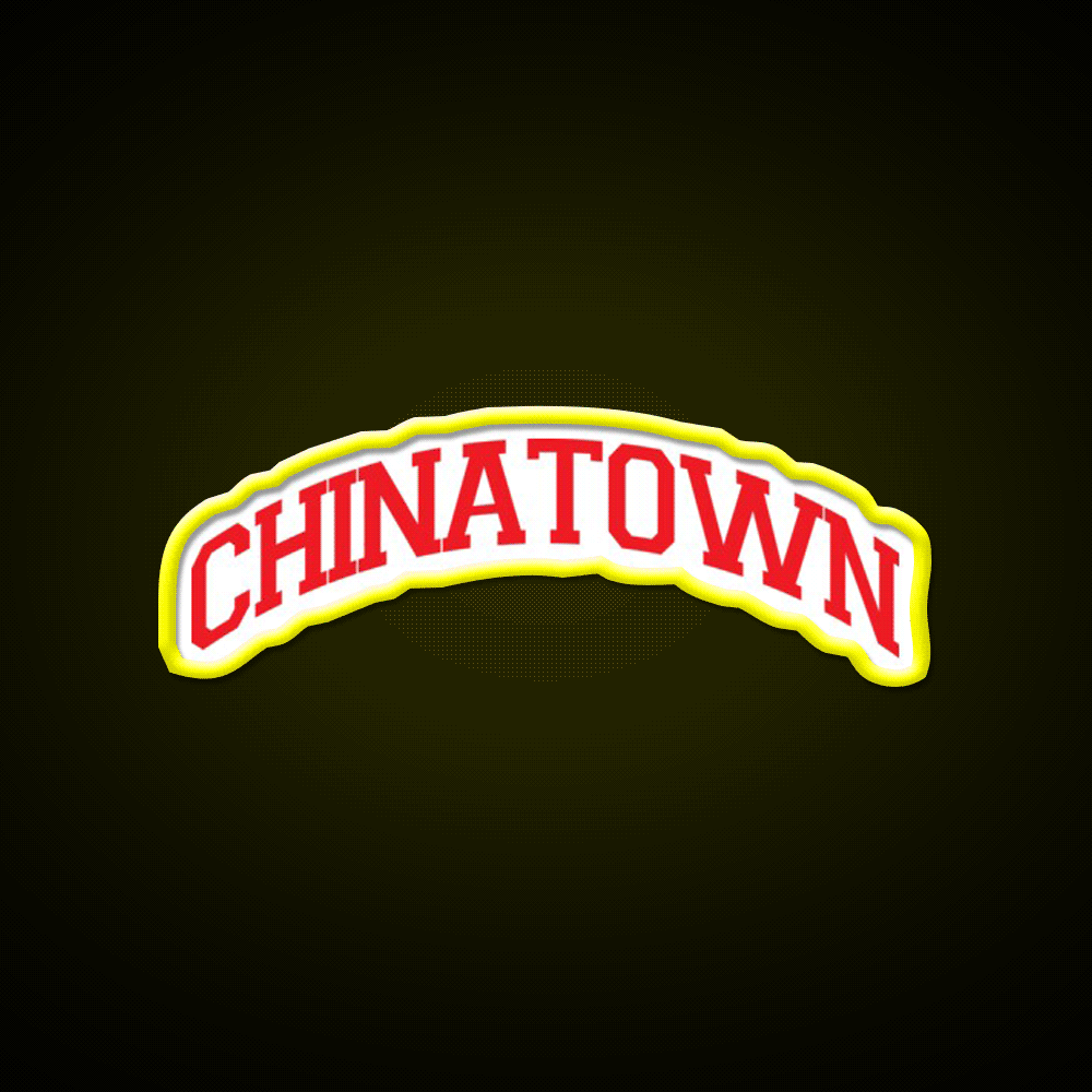 Chinatown Asian Cultural Led Neon Sign Living Room Art Rgb Color