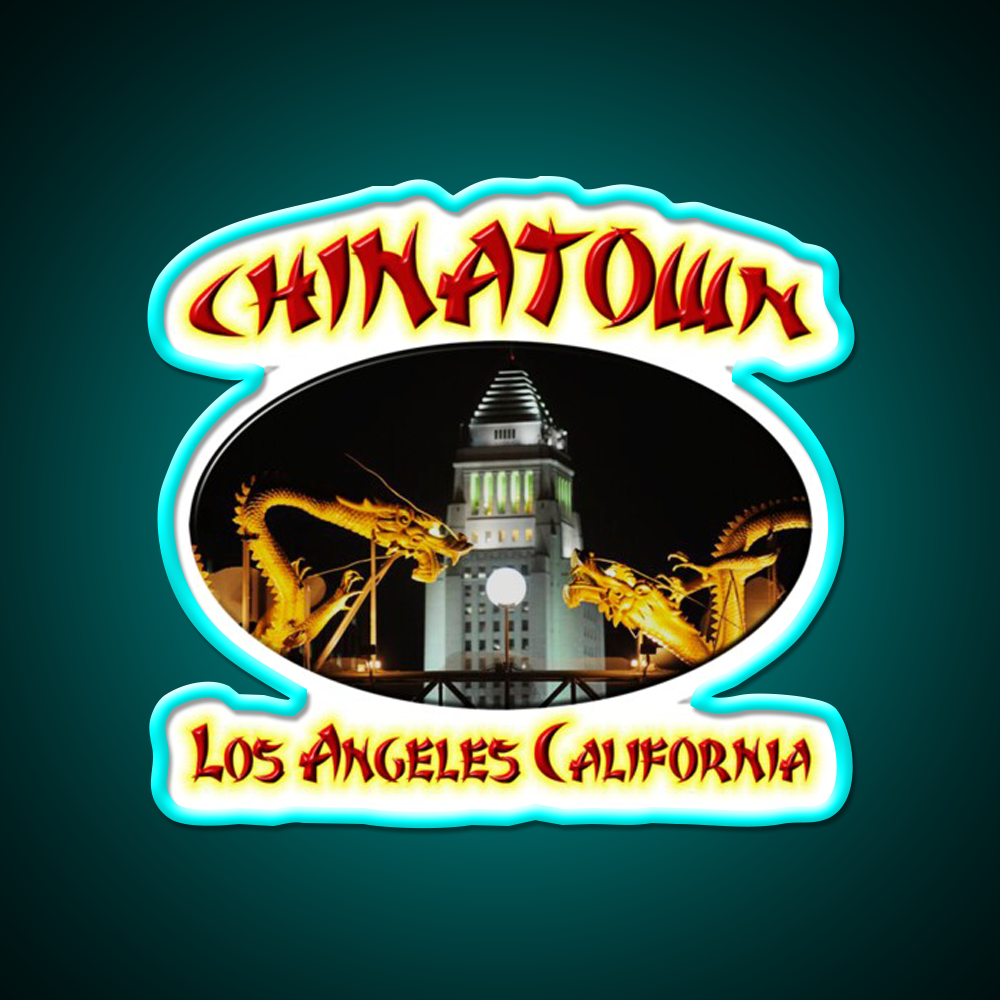 Chinatown Asian Cultural Led Neon Sign Living Room Wall Art Rgb Color