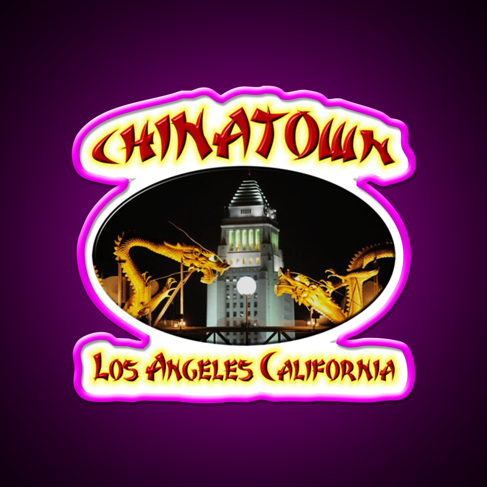 Chinatown Asian Cultural Led Neon Sign Living Room Wall Art Rgb Color