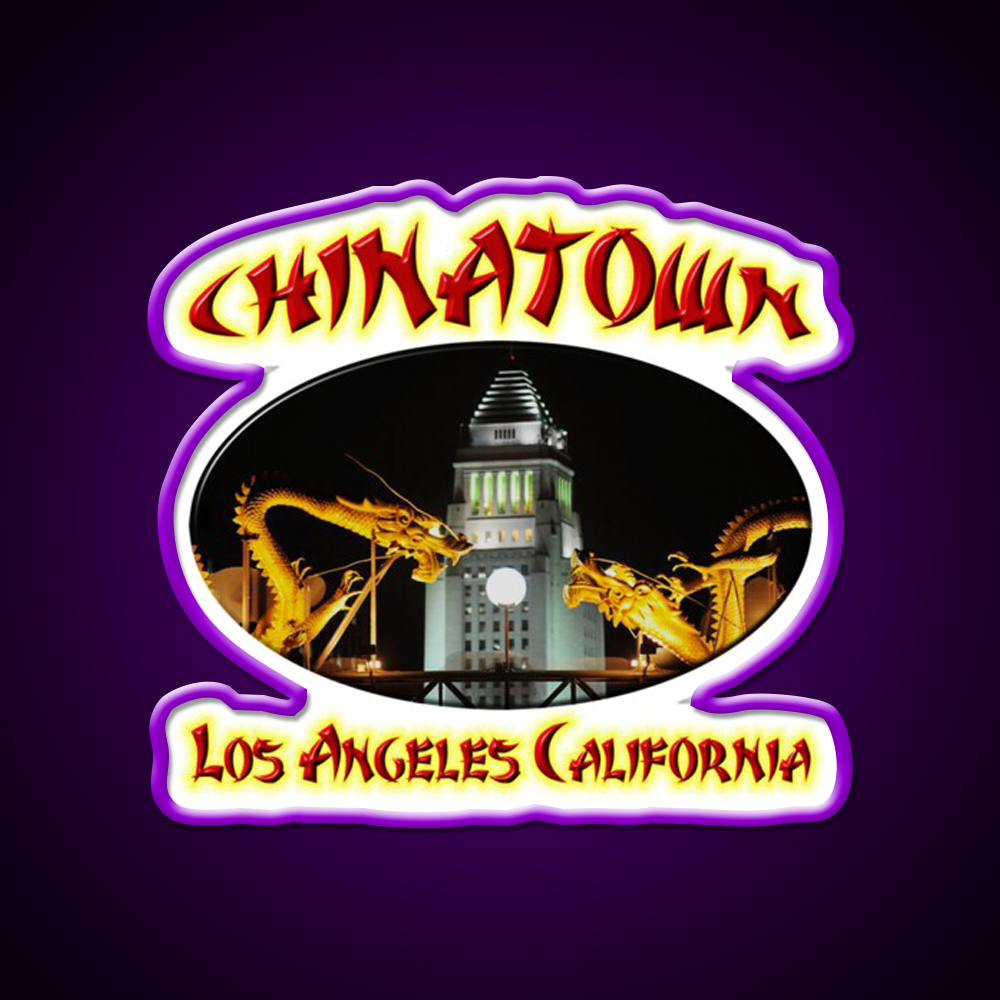 Chinatown Asian Cultural Led Neon Sign Living Room Wall Art Rgb Color